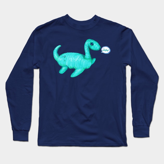 Crafty Nessie Long Sleeve T-Shirt by FishWithATopHat